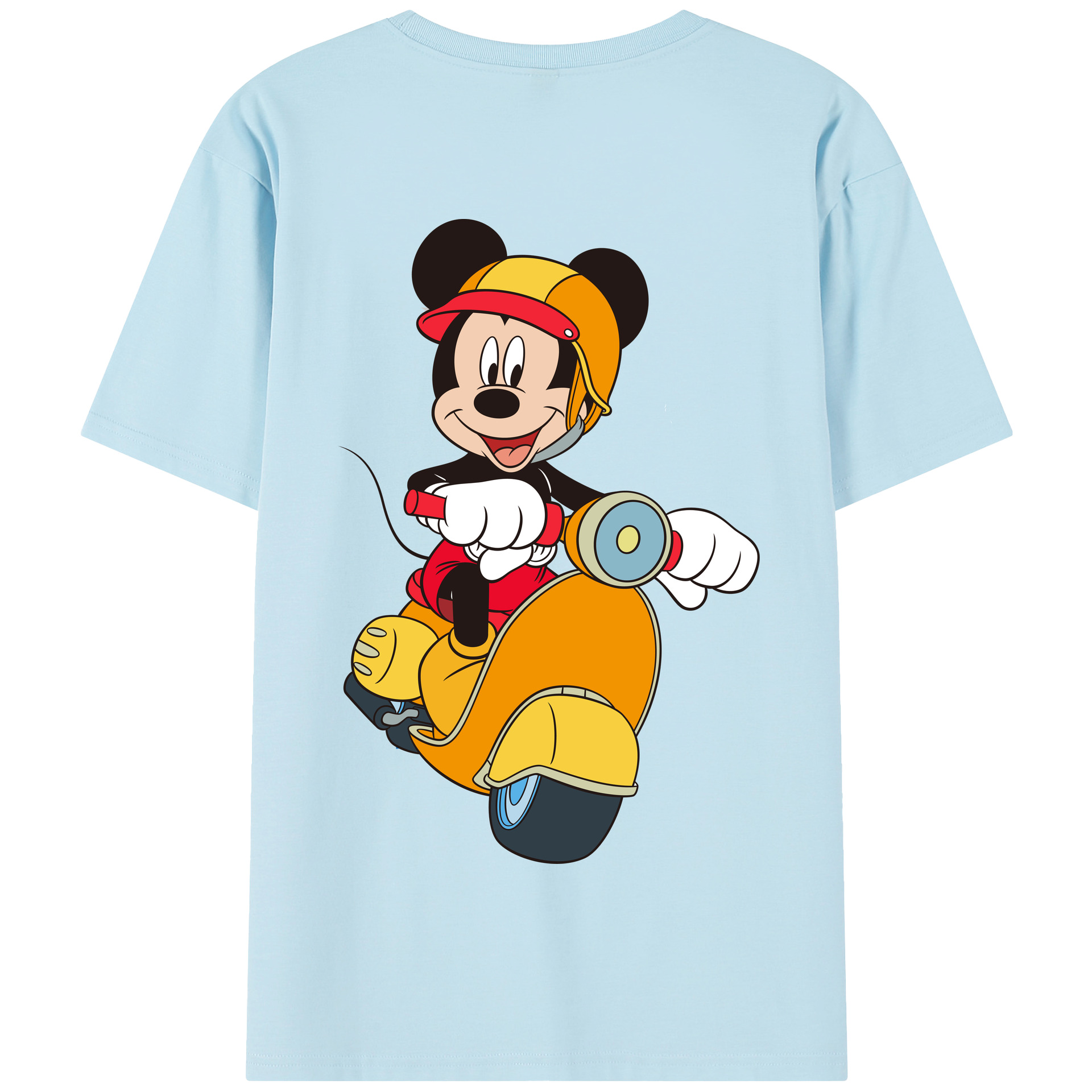 （画像用） ミッキーマウス Mickey Mouse 綿100％半袖Tシャツ（背面プリント）